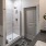 a bathroom with a glass shower