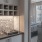 a kitchen with a marble countertop
